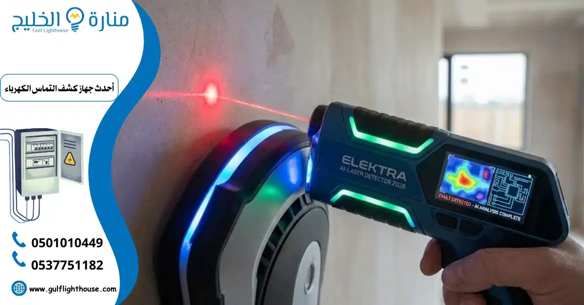 أحدث جهاز كشف التماس الكهرباء 2026 يعمل بتقنية الليزر والذكاء الاصطناعي لفحص الجدران