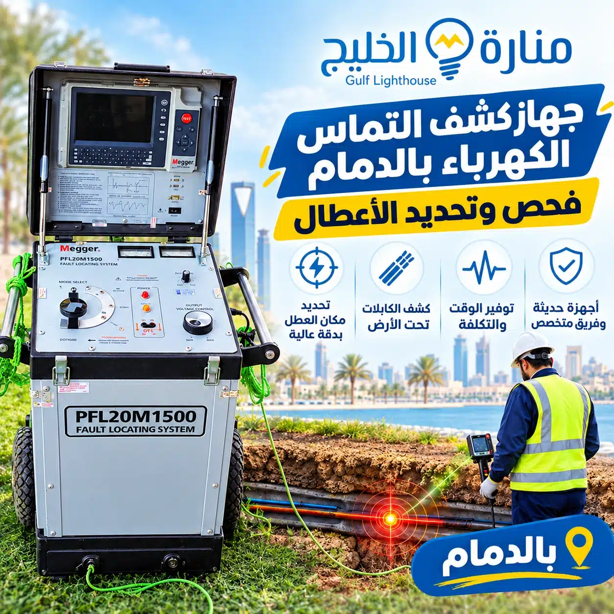 جهاز كشف التماس الكهرباء بالدمام منارة الخليج